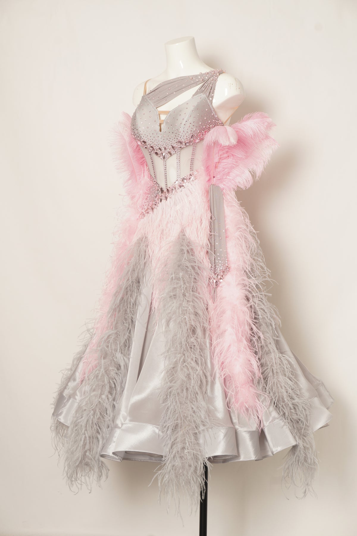 MF Design-B0499-Metallic Blush Ballroom Gown