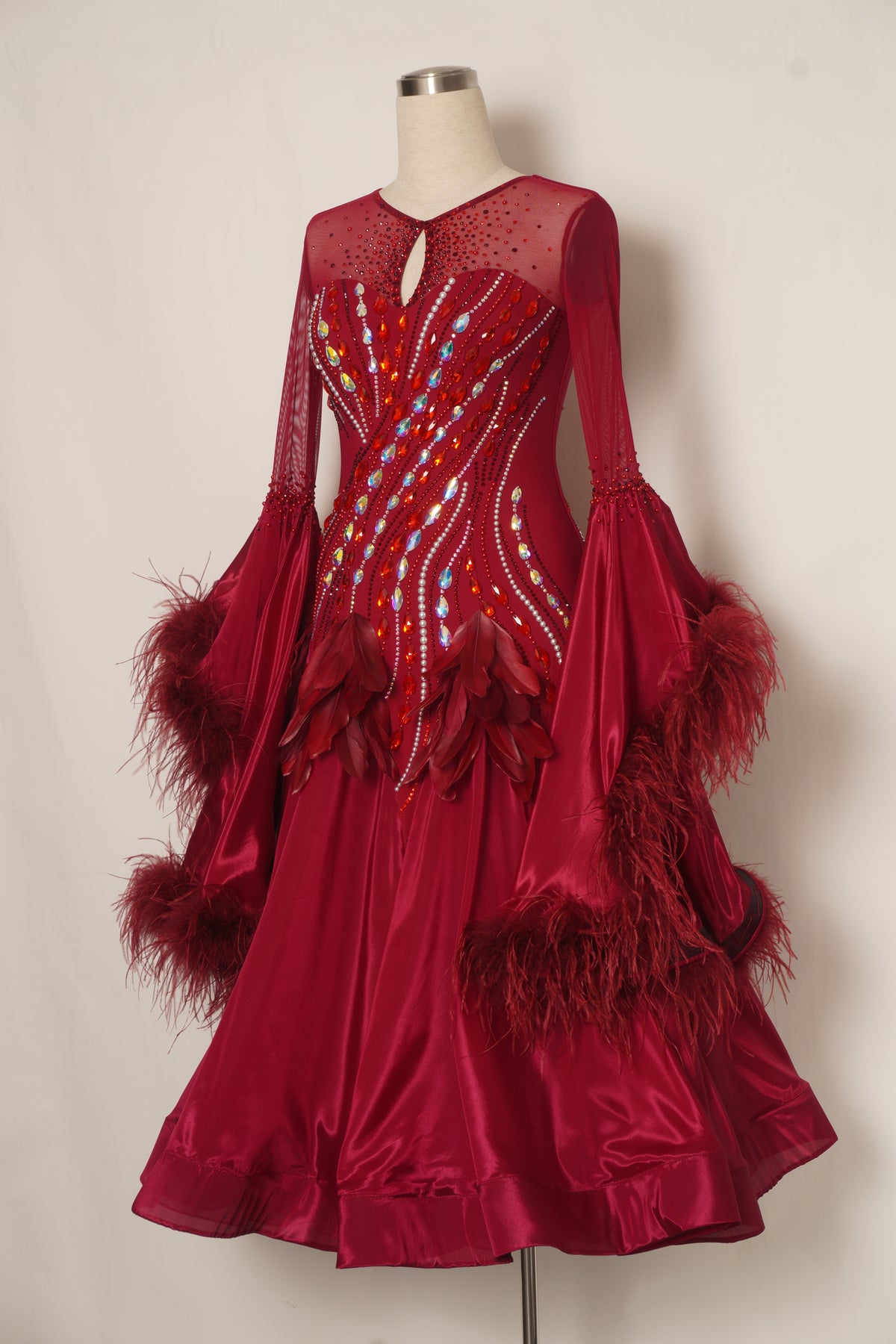 MF Design-B0503-Garnet Grace Ballroom Gown