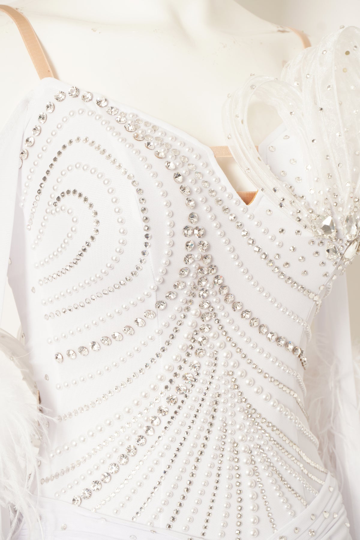 MF Design-B0527-Ivory Plume Ballroom Gown