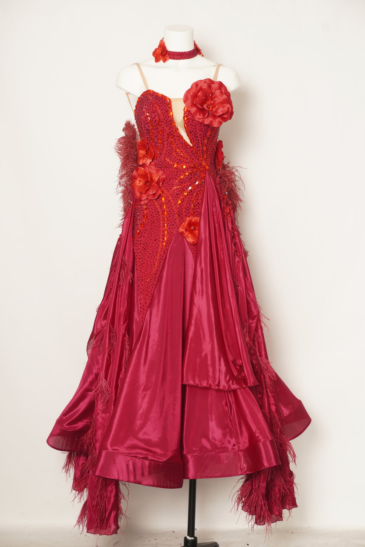 Scarlet Ember Ballroom Gown - MF Design B0496