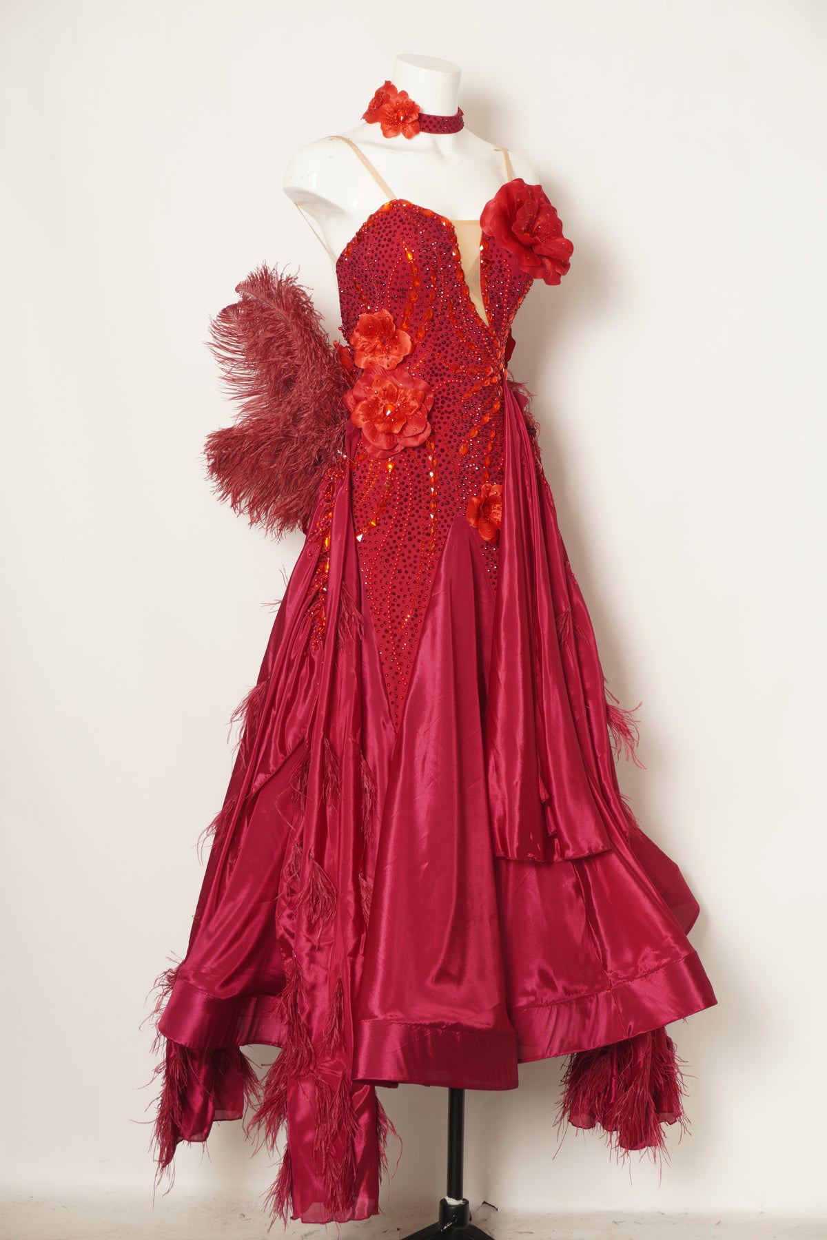 Scarlet Ember Ballroom Gown - MF Design B0496