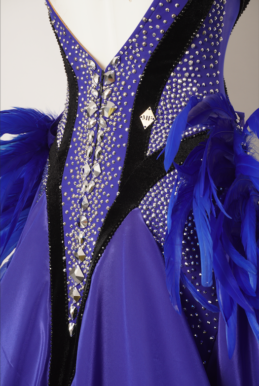 Ballroom Costume - Amethyst Flame Ballroom Gown - MF389 - B